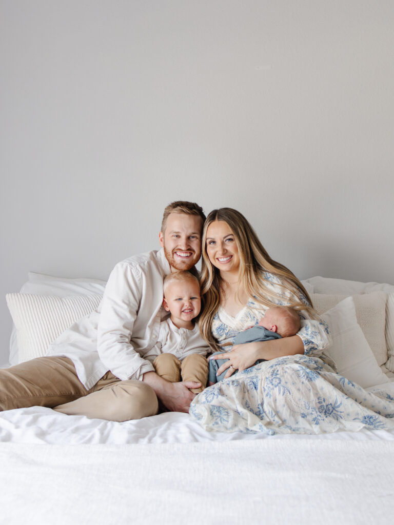 College Station Newborn Photographer takes her own family photos with her family in College Station, TX
