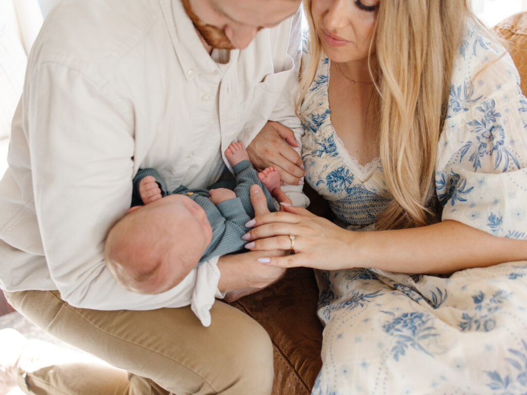 College Station newborn photographer gets newborn photos taken of her own family in College Station, TX