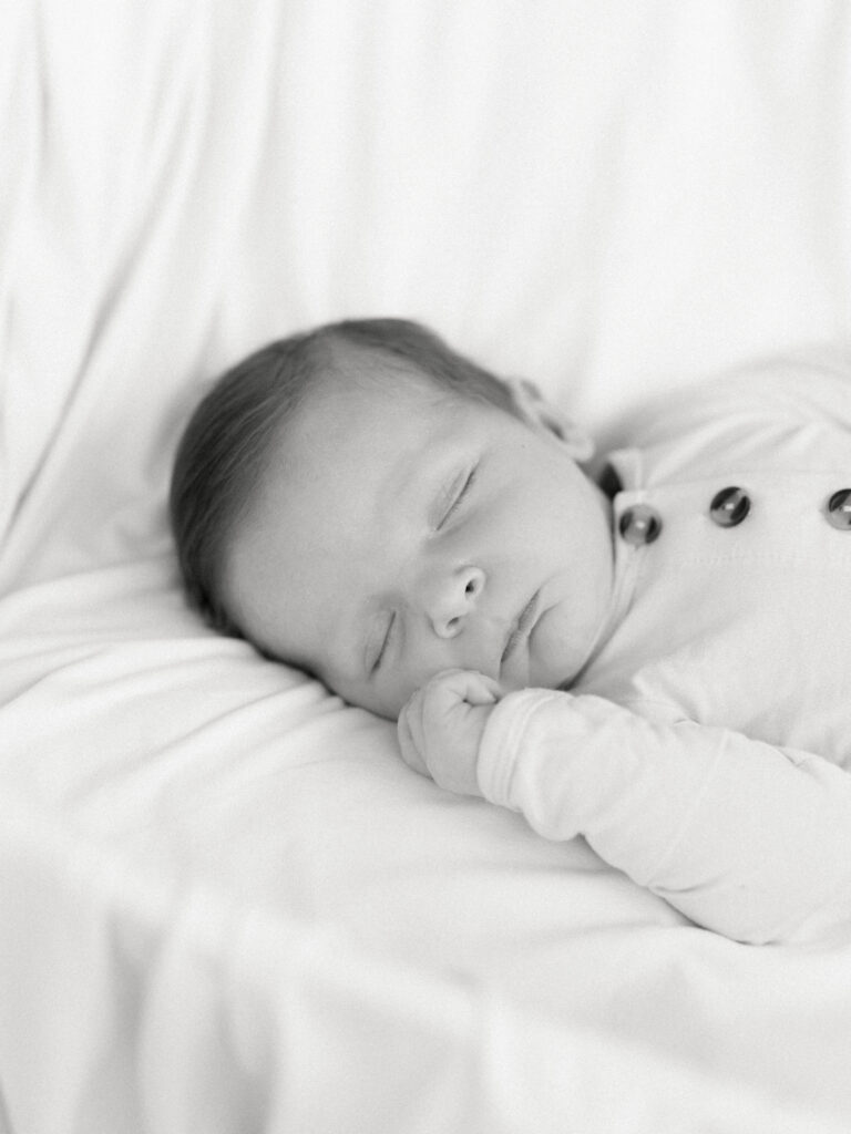 Photo of baby sleeping taken by College Station Newborn Photographer, Meg Staheli Photo